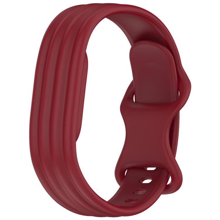 Vertical Stripe Butterfly Colorful Buckle Solid Color TPU Watch Band, For Google Fitbit Air