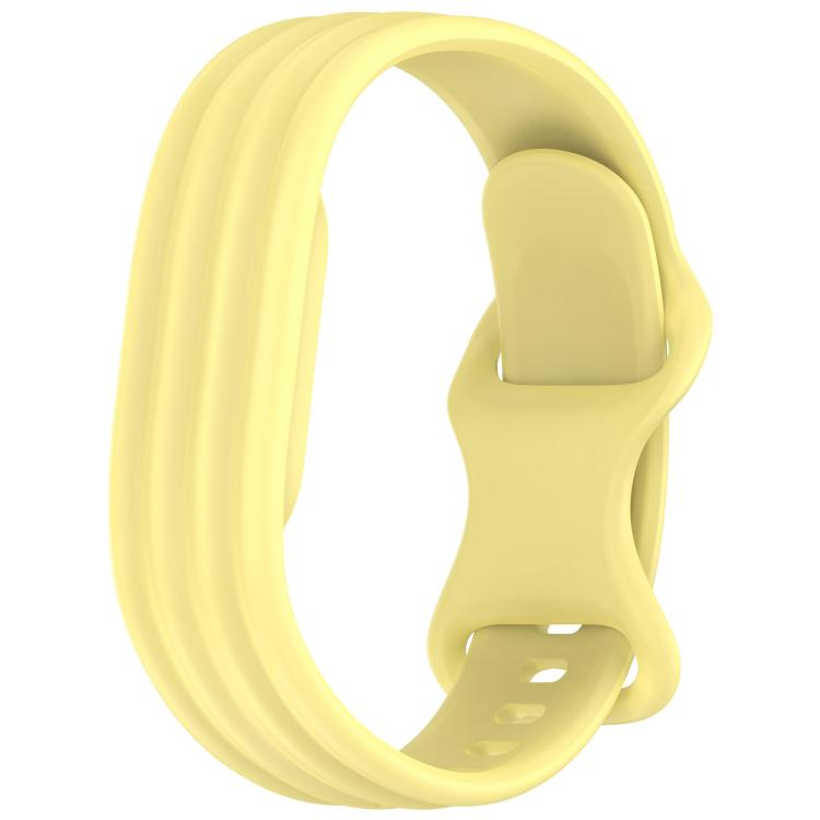 Vertical Stripe Butterfly Colorful Buckle Solid Color TPU Watch Band, For Google Fitbit Air