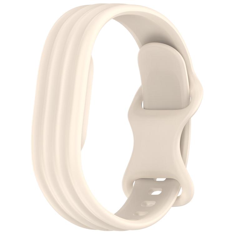 Vertical Stripe Butterfly Colorful Buckle Solid Color TPU Watch Band, For Google Fitbit Air