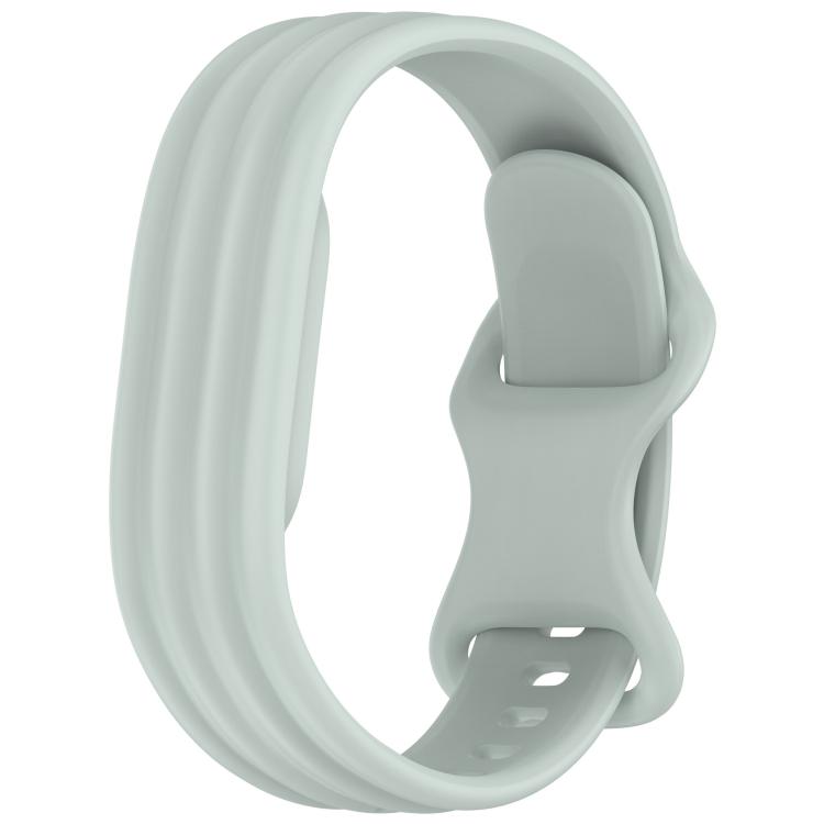 Vertical Stripe Butterfly Colorful Buckle Solid Color TPU Watch Band, For Google Fitbit Air