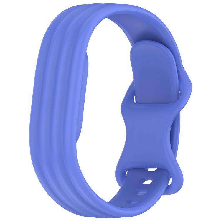 Vertical Stripe Butterfly Colorful Buckle Solid Color TPU Watch Band, For Google Fitbit Air