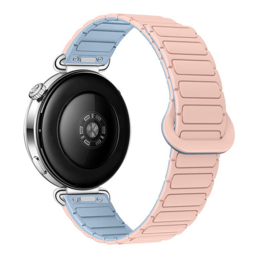 Press Button I-Shaped Magnetic Silicone Watch Band, 18mm, 20mm