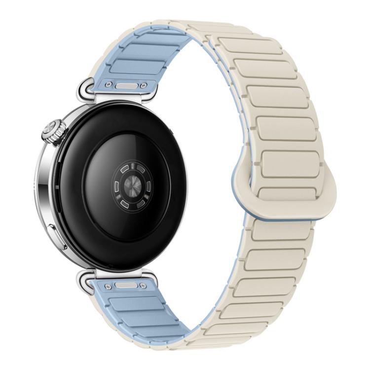Press Button I-Shaped Magnetic Silicone Watch Band, 18mm, 20mm