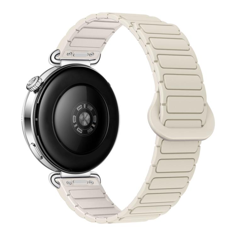 Press Button I-Shaped Magnetic Silicone Watch Band, 18mm, 20mm