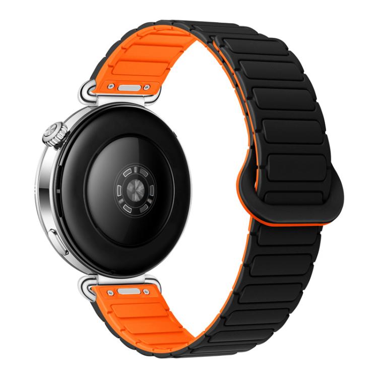 Press Button I-Shaped Magnetic Silicone Watch Band, 18mm, 20mm
