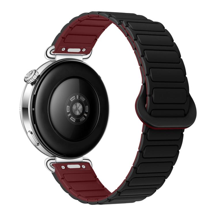 Press Button I-Shaped Magnetic Silicone Watch Band, 18mm, 20mm