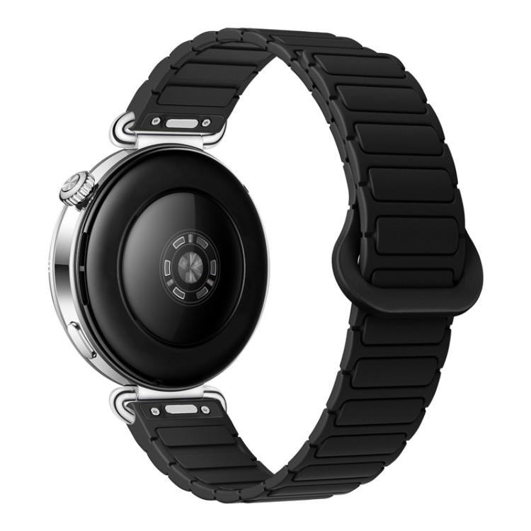 Press Button I-Shaped Magnetic Silicone Watch Band, 18mm, 20mm