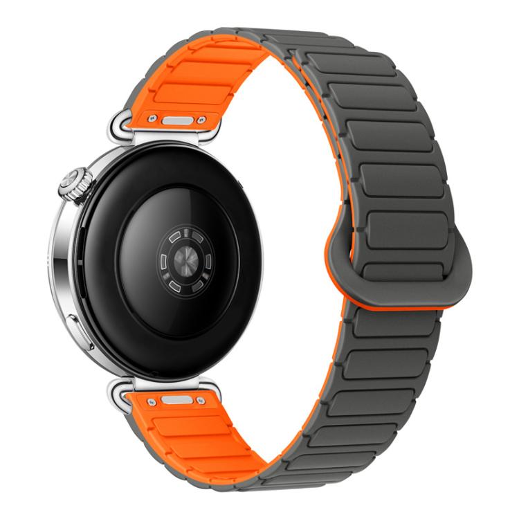 Press Button I-Shaped Magnetic Silicone Watch Band, 18mm, 20mm
