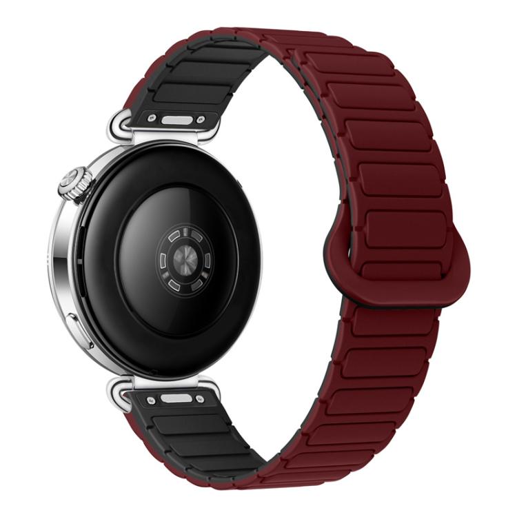 Press Button I-Shaped Magnetic Silicone Watch Band, 18mm, 20mm