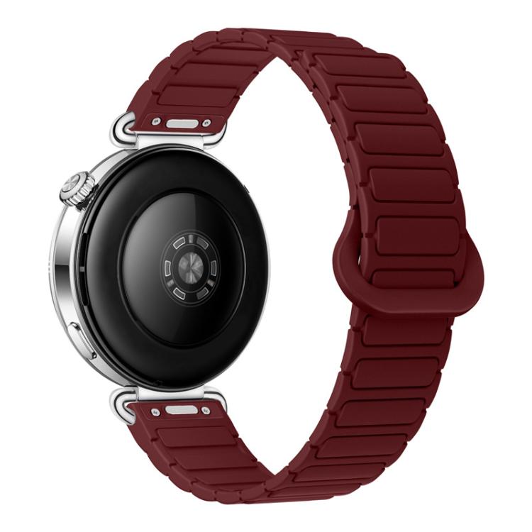 Press Button I-Shaped Magnetic Silicone Watch Band, 18mm, 20mm