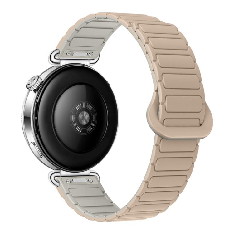 Press Button I-Shaped Magnetic Silicone Watch Band, 18mm, 20mm