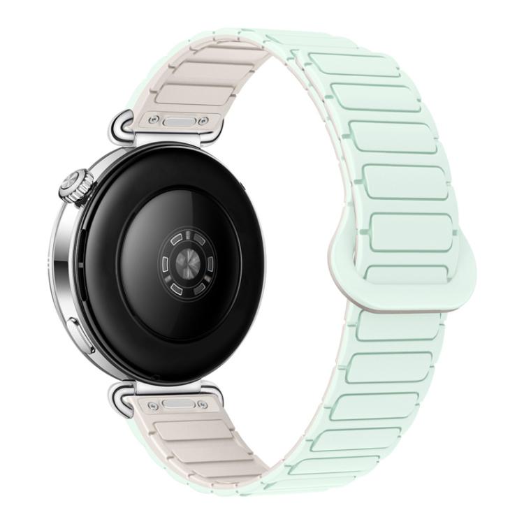 Press Button I-Shaped Magnetic Silicone Watch Band, 18mm, 20mm