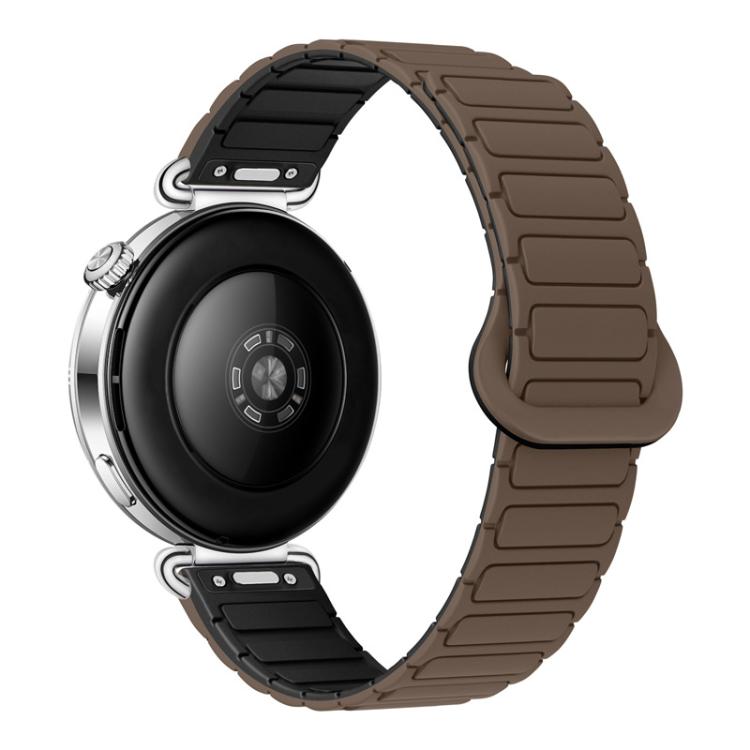 Press Button I-Shaped Magnetic Silicone Watch Band, 18mm, 20mm