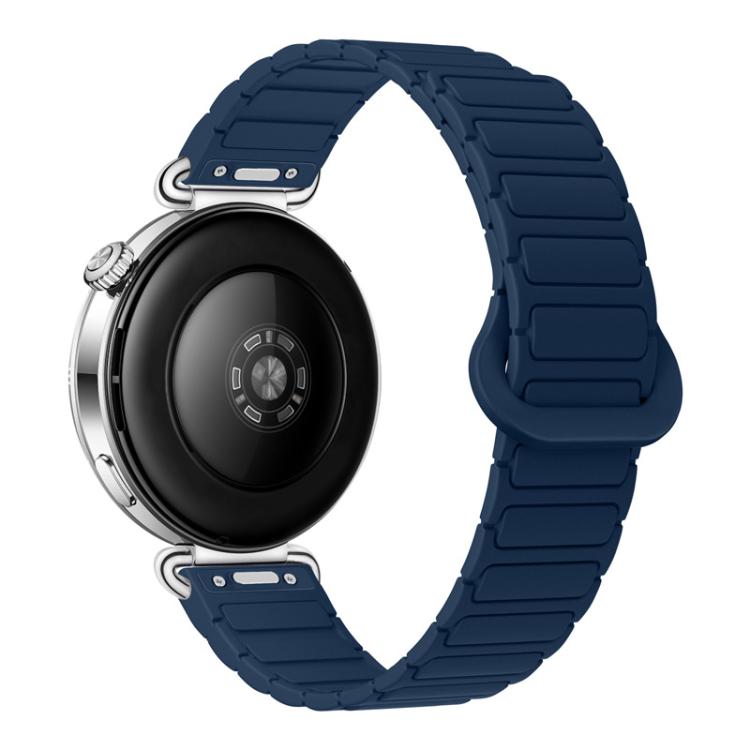 Press Button I-Shaped Magnetic Silicone Watch Band, 18mm, 20mm