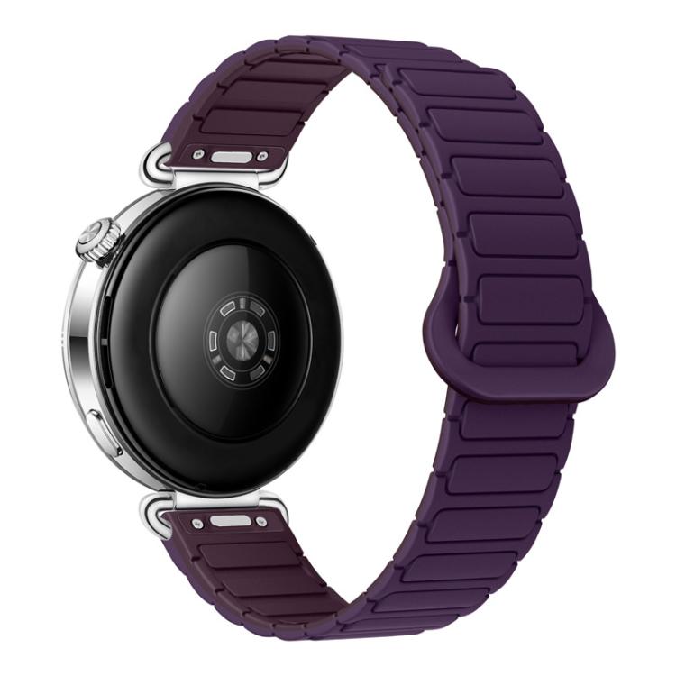Press Button I-Shaped Magnetic Silicone Watch Band, 18mm, 20mm