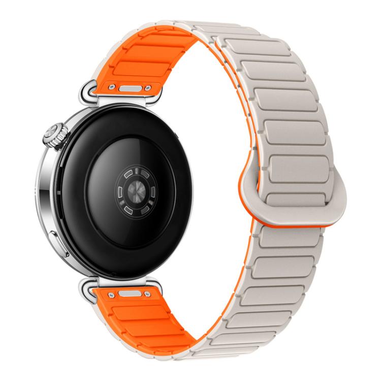 Press Button I-Shaped Magnetic Silicone Watch Band, 18mm, 20mm