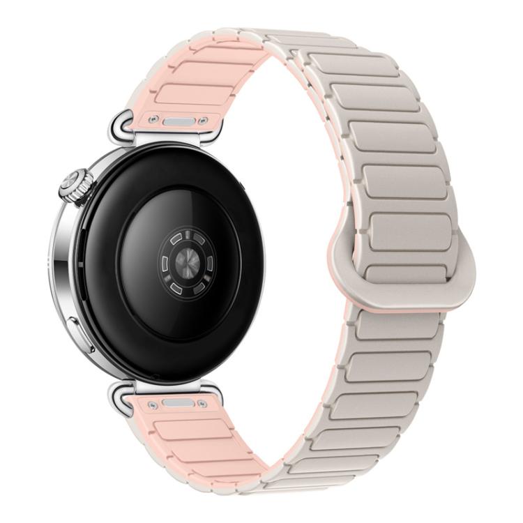 Press Button I-Shaped Magnetic Silicone Watch Band, 18mm, 20mm