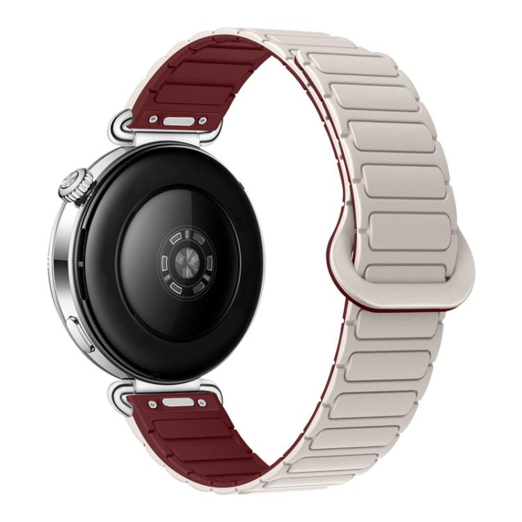 Press Button I-Shaped Magnetic Silicone Watch Band, 18mm, 20mm