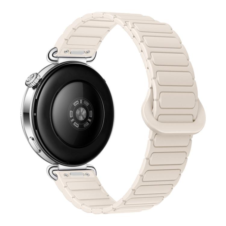 Press Button I-Shaped Magnetic Silicone Watch Band, 18mm, 20mm