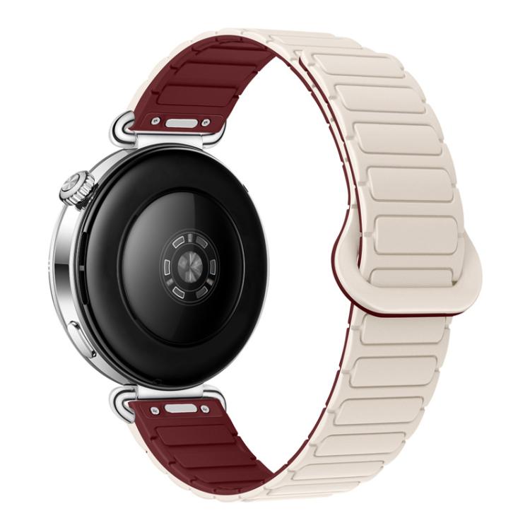 Press Button I-Shaped Magnetic Silicone Watch Band, 18mm, 20mm