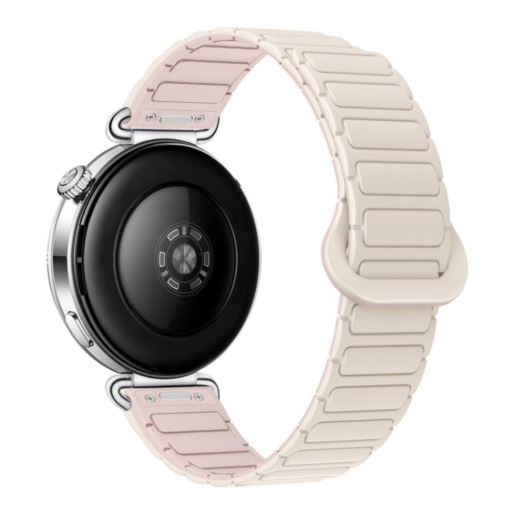 Press Button I-Shaped Magnetic Silicone Watch Band, 18mm, 20mm