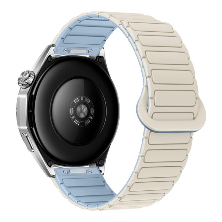 Press Button I-Shaped Magnetic Silicone Watch Band, 18mm, 20mm