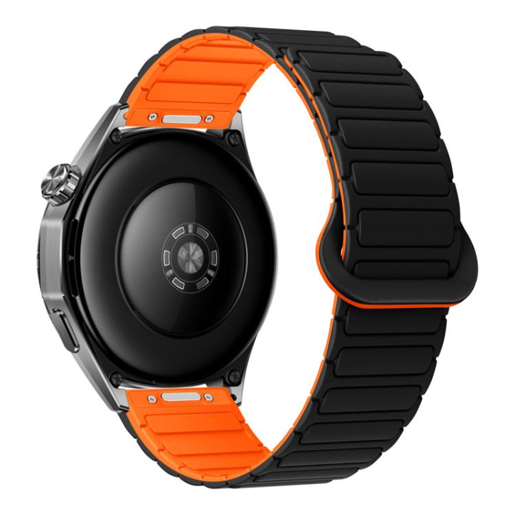 Press Button I-Shaped Magnetic Silicone Watch Band, 18mm, 20mm