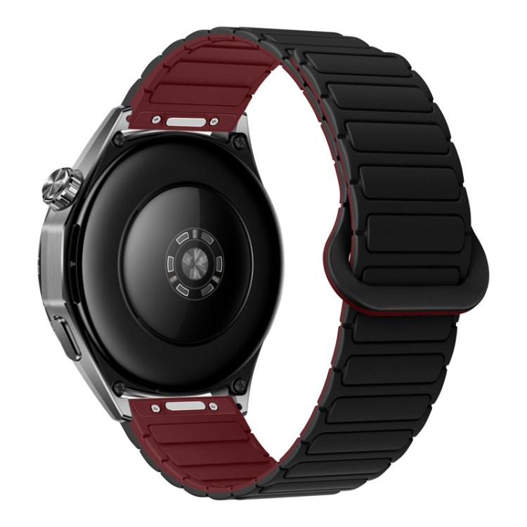 Press Button I-Shaped Magnetic Silicone Watch Band, 18mm, 20mm