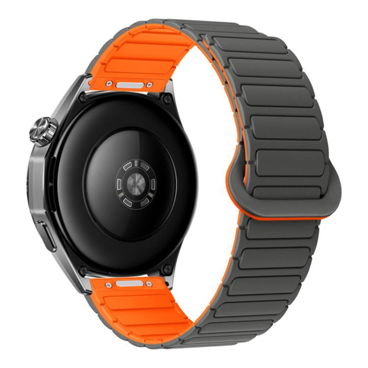 Press Button I-Shaped Magnetic Silicone Watch Band, 18mm, 20mm