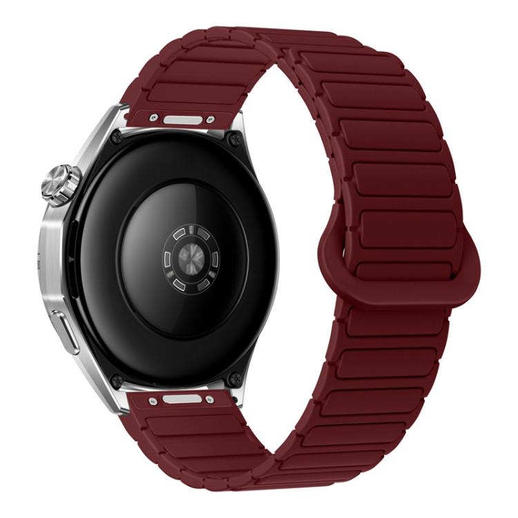 Press Button I-Shaped Magnetic Silicone Watch Band, 18mm, 20mm