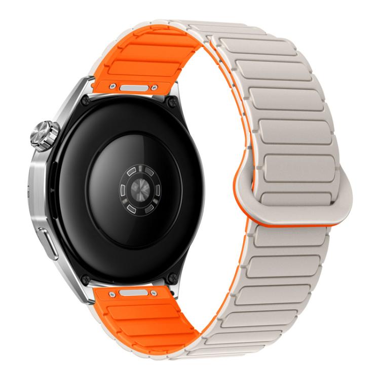 Press Button I-Shaped Magnetic Silicone Watch Band, 18mm, 20mm