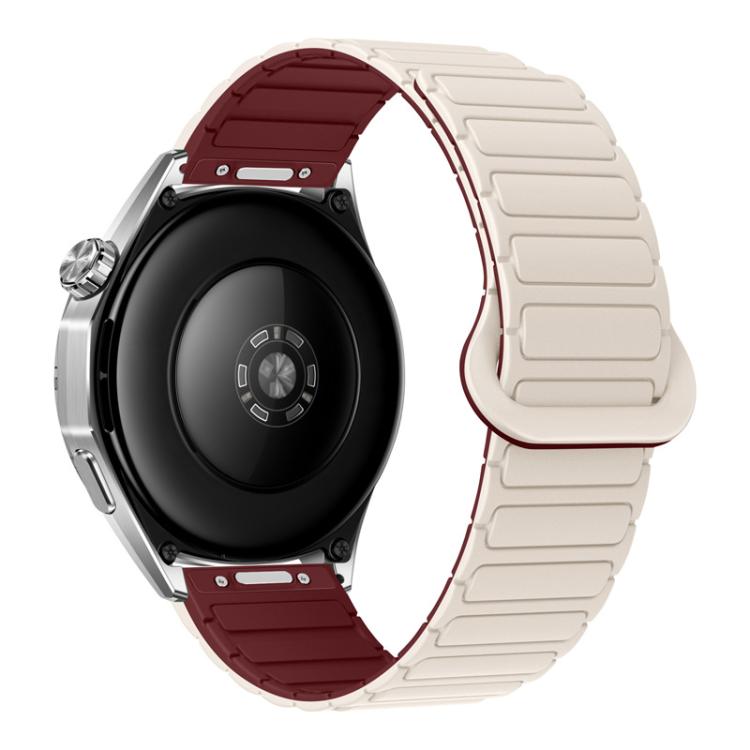 Press Button I-Shaped Magnetic Silicone Watch Band, 18mm, 20mm