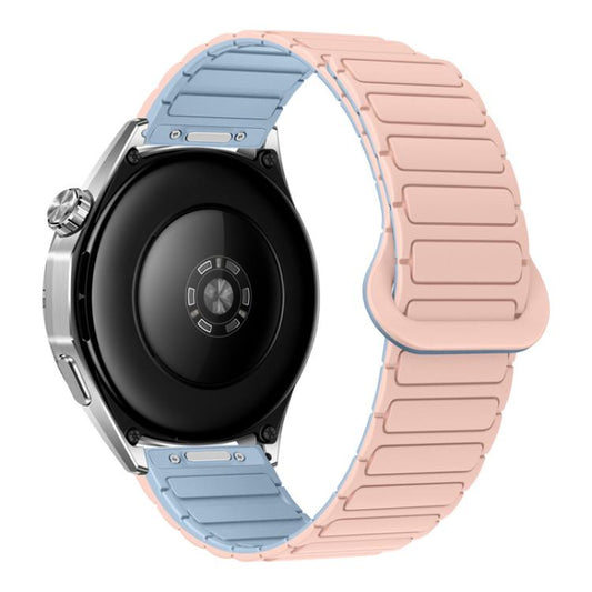 Press Button I-Shaped Magnetic Silicone Watch Band, 22mm
