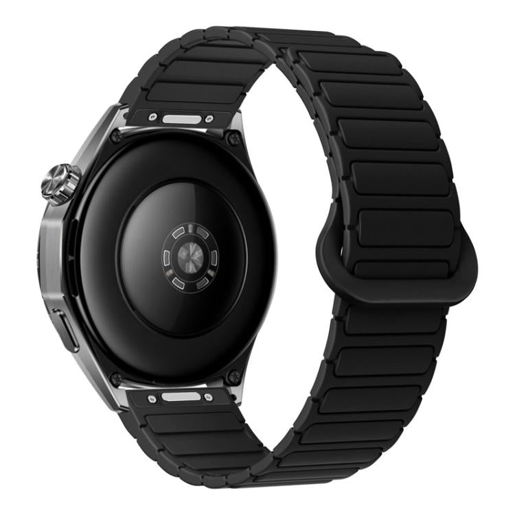 Press Button I-Shaped Magnetic Silicone Watch Band, 22mm
