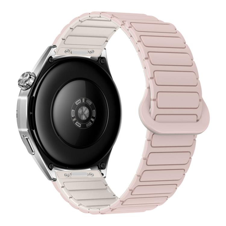 Press Button I-Shaped Magnetic Silicone Watch Band, 22mm