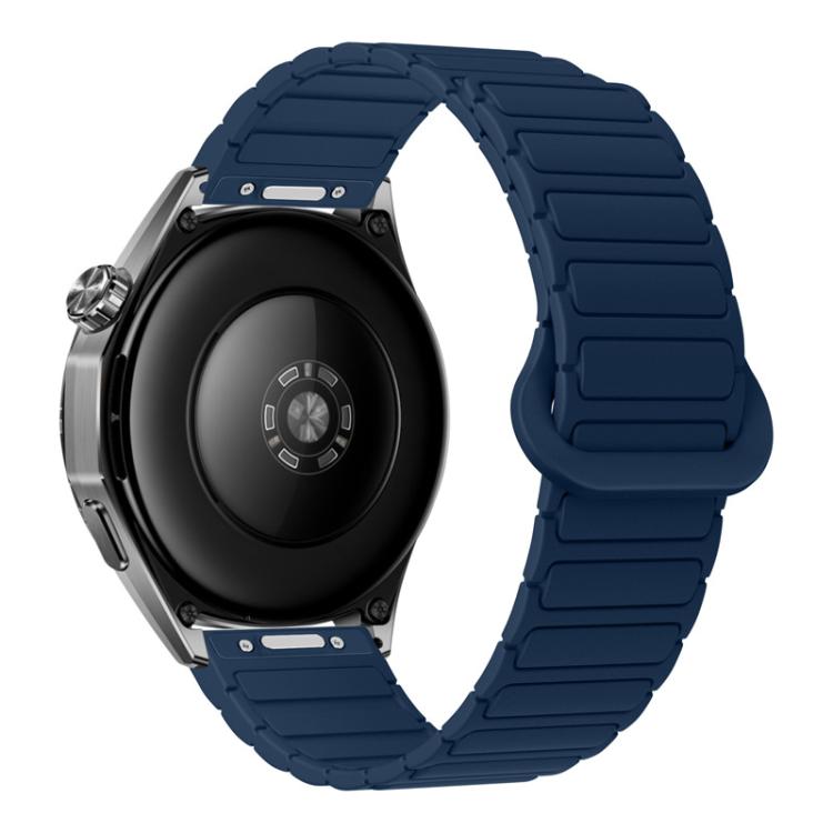 Press Button I-Shaped Magnetic Silicone Watch Band, 22mm