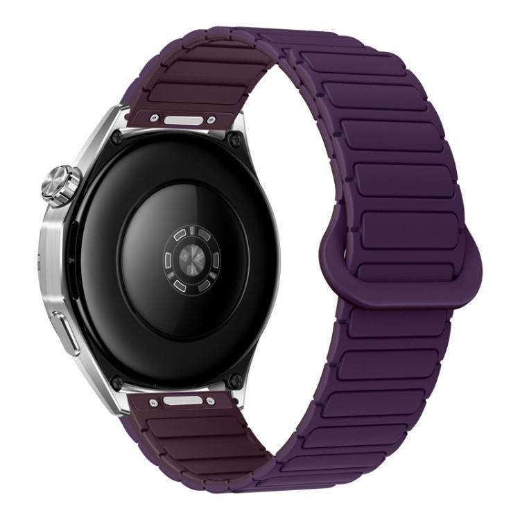 Press Button I-Shaped Magnetic Silicone Watch Band, 22mm