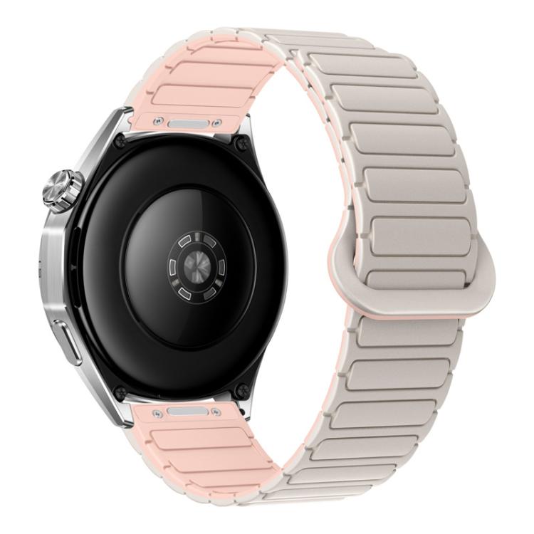 Press Button I-Shaped Magnetic Silicone Watch Band, 22mm