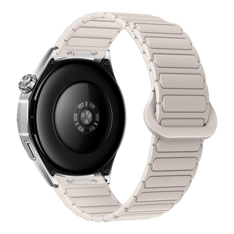 Press Button I-Shaped Magnetic Silicone Watch Band, 22mm