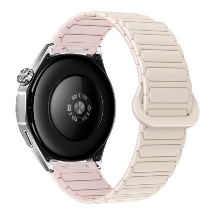 Press Button I-Shaped Magnetic Silicone Watch Band, 22mm