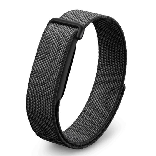 Metal Connector Nylon Loop Hook and Loop Fastener Watch Band, For Google Fitbit Air