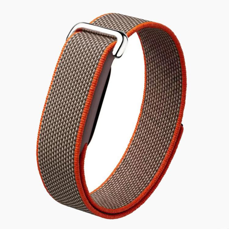 Metal Connector Nylon Loop Hook and Loop Fastener Watch Band, For Google Fitbit Air