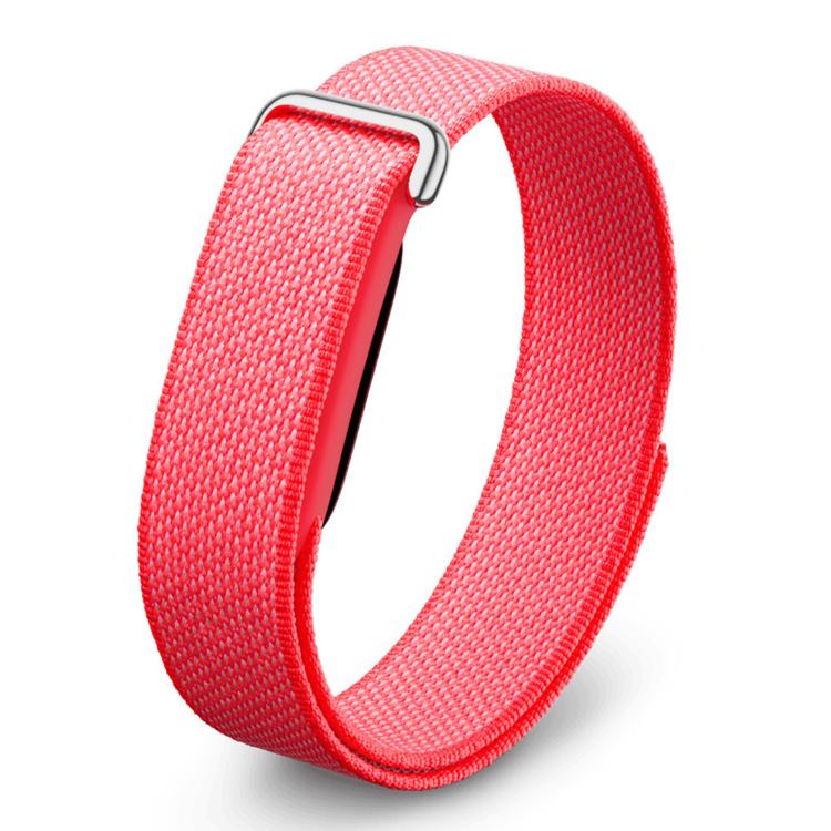 Metal Connector Nylon Loop Hook and Loop Fastener Watch Band, For Google Fitbit Air