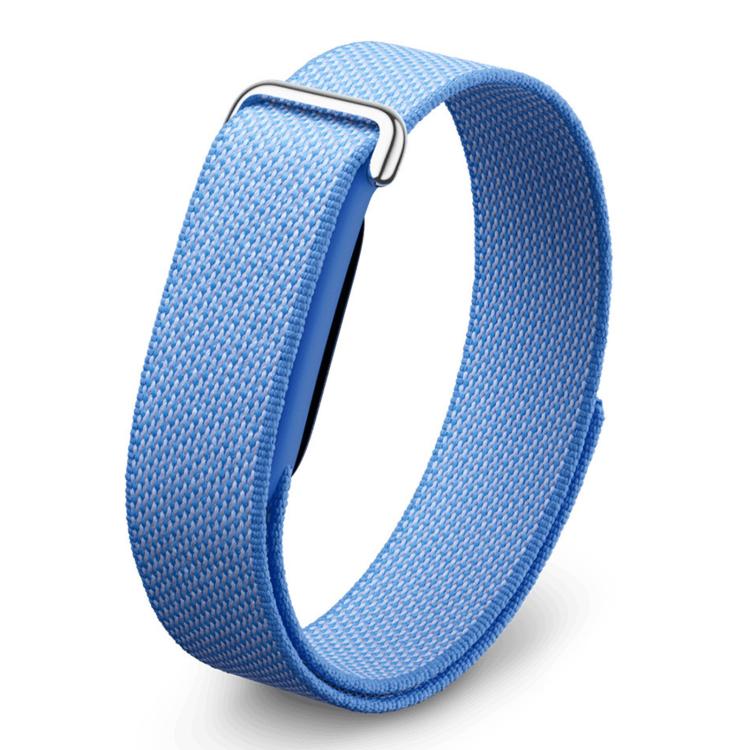 Metal Connector Nylon Loop Hook and Loop Fastener Watch Band, For Google Fitbit Air