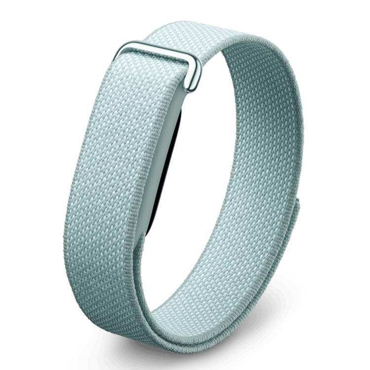 Metal Connector Nylon Loop Hook and Loop Fastener Watch Band, For Google Fitbit Air