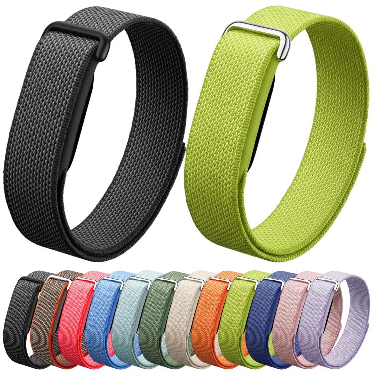 Metal Connector Nylon Loop Hook and Loop Fastener Watch Band, For Google Fitbit Air
