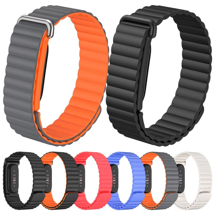 Classic Wave Texture Magnetic Silicone Watch Band, For Google Fitbit Air