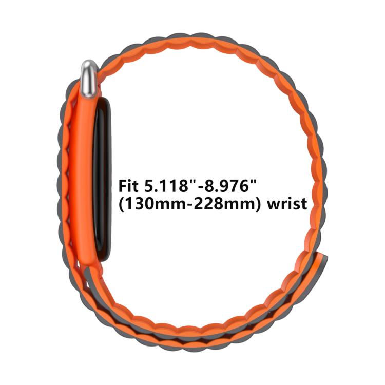 Classic Wave Texture Magnetic Silicone Watch Band, For Google Fitbit Air