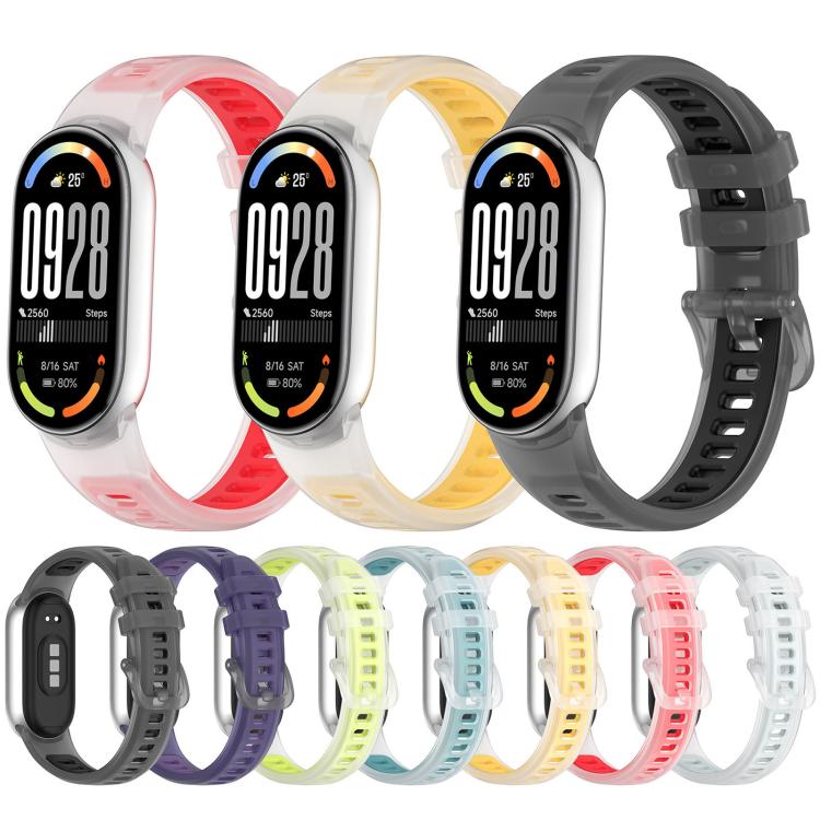 Translucent Jelly Silicone Watch Band, For Xiaomi Smart Band 10 / 9 / 8