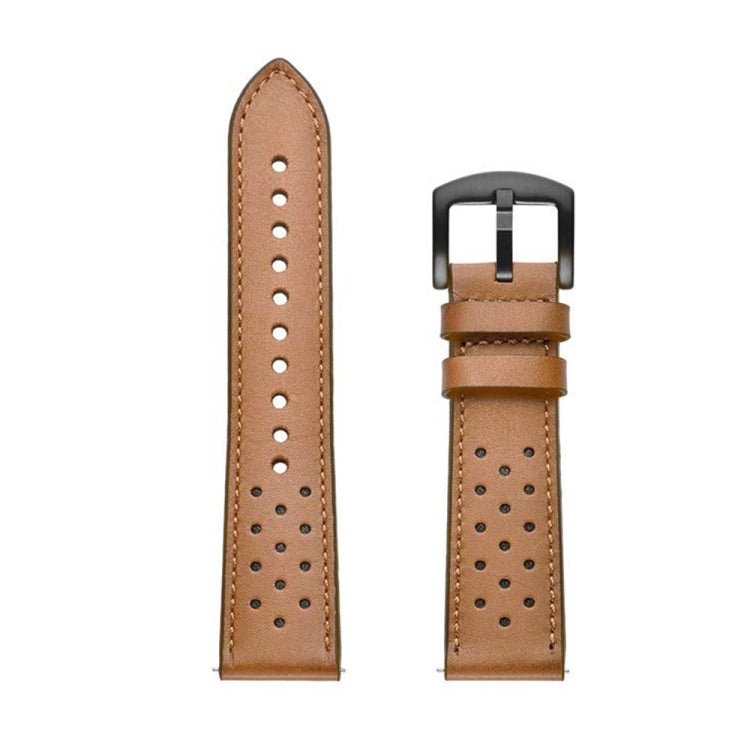 For Samsung Galaxy Watch Active 20mm PU Leather Eyelet Watch Band, SYA00477801EH, SYA00477801F, SYA00477801A, SYA00477801B, SYA00477801C, SYA00477801D